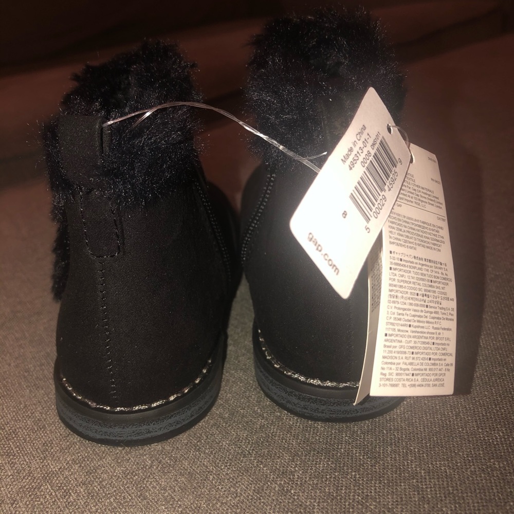 Gap toddler faux fur booties black - Picture 3 of 5